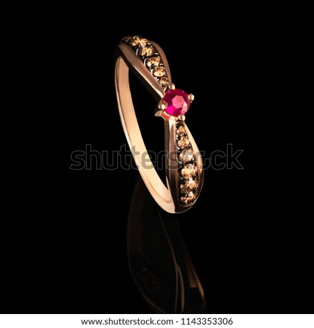 Jewelry products in black and white background