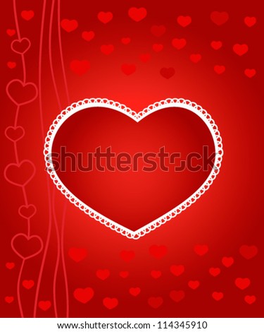Vector illustration of elegant, stylish, romantic Valentine's Day card