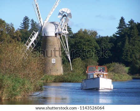 boat and windmill norfolk broads