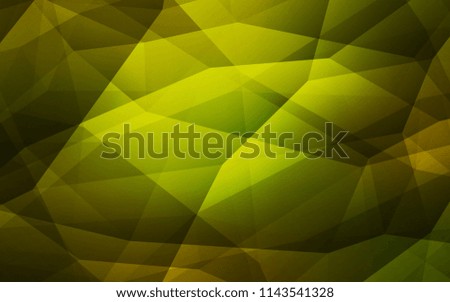 Dark Green vector abstract mosaic backdrop. Shining polygonal illustration, which consist of triangles. Pattern for a brand book's backdrop.