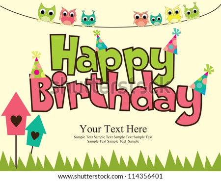 happy birthday card design. vector illustraton
