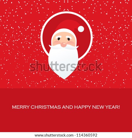 Santa Claus. Vector  card for christmas design