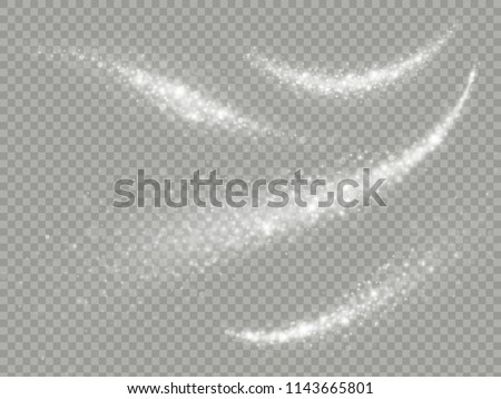 Overlay effect magic glowing trace sparkle wave of glitter star dust. EPS 10 Royalty-Free Stock Photo #1143665801