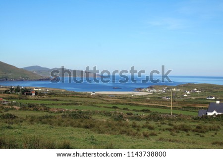 Early morning sunrise on Allihies beach and mountains, west Cork Ireland