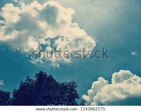 Clouds Sky, Clear Sky With Empty Space Background...,