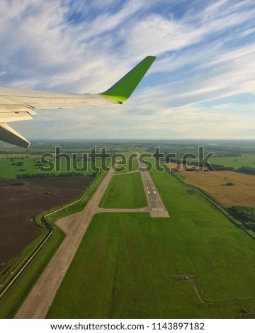Runway aerial view 