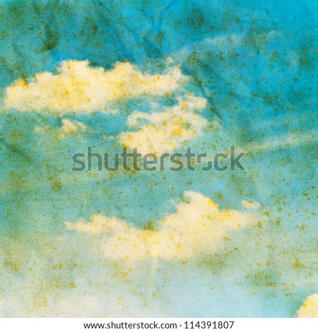 Cloud on old paper texture background