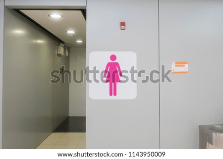 sign of women toilet