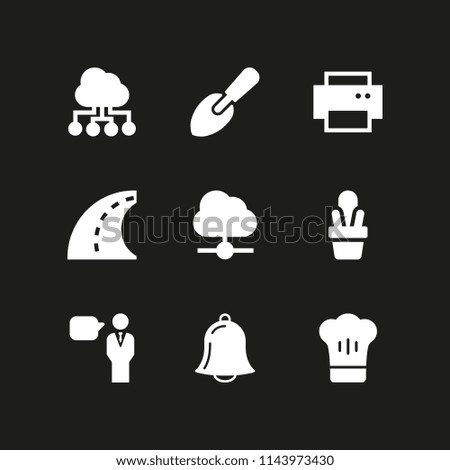 hand icon set with chef, shredder and work tools vector icons for web and graphic design