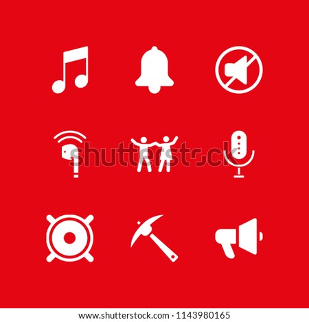 web icon set with speaker, pick and microphone vector icons for web and graphic design