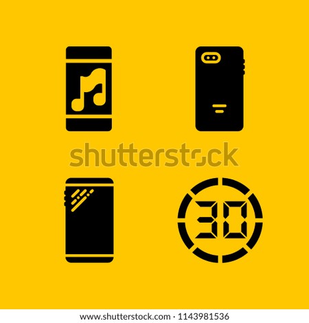 web icon set with digital display and smartphone vector icons for web and graphic design