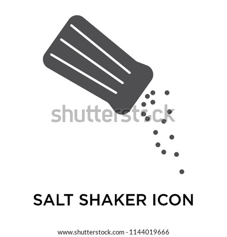 Salt shaker icon vector isolated on white background for your web and mobile app design, Salt shaker logo concept