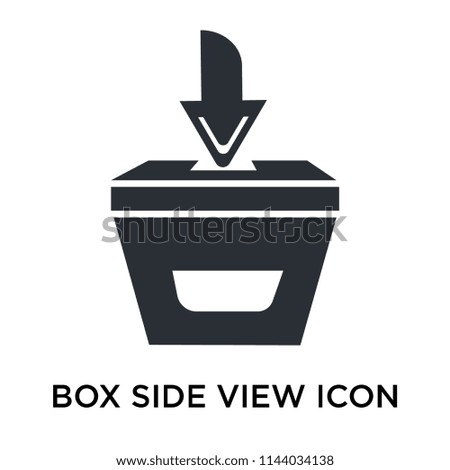 Box Side View icon vector isolated on white background for your web and mobile app design, Box Side View logo concept