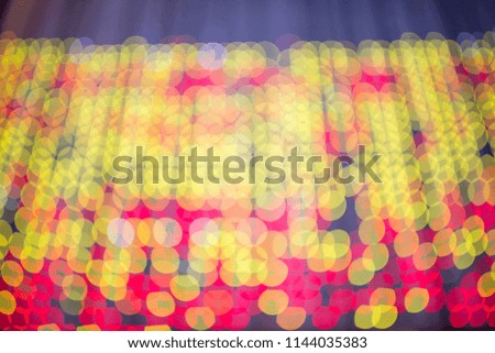 Gold red and white bokeh abstract background.