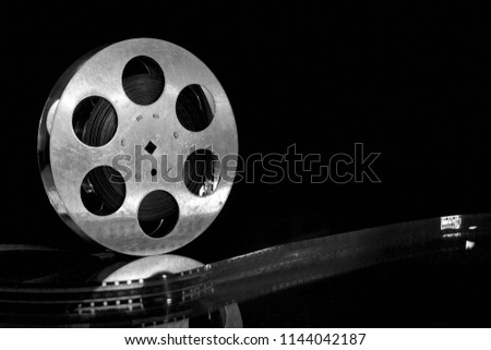 film reel on black background
