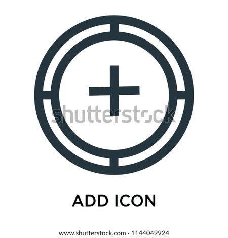 Add icon vector isolated on white background for your web and mobile app design, Add logo concept