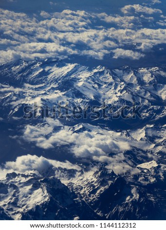 Alps from a airplane