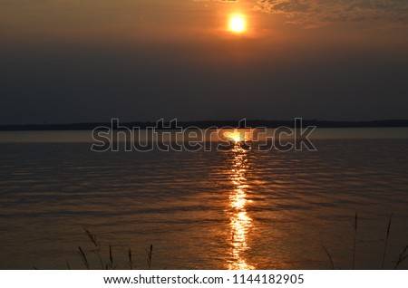 Reservoir at sunset