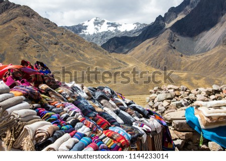 Clothing knitted lamawool andes peru Royalty-Free Stock Photo #1144233014