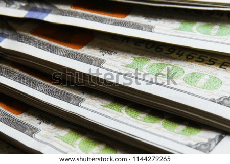 United States hundred dollar as background 