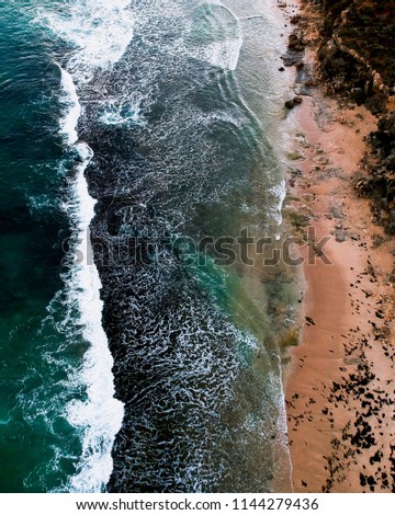 Drone picture of a beach in Mandurah, south Western Australia