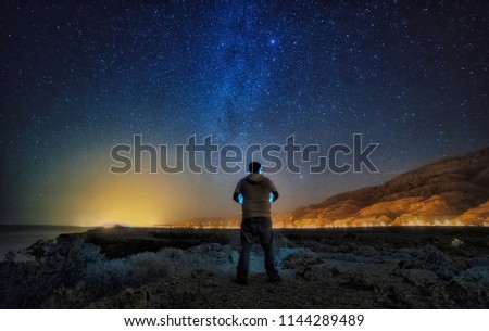 Man under the stars