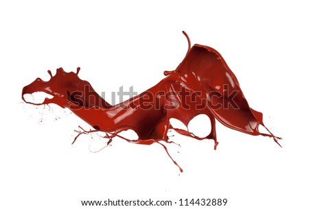 Chocolate splash, isolated on white background