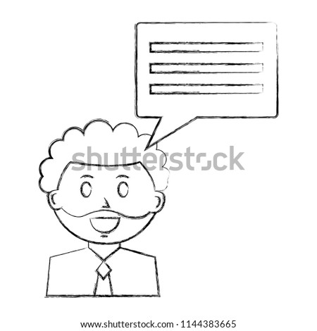 business man with speech bubble