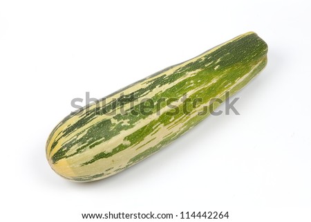 Green vegetable squash isolated on white background