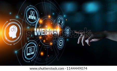 Webinar E-learning Training Business Internet Technology Concept. Royalty-Free Stock Photo #1144449074