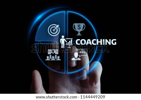 Coaching Mentoring Education Business Training Development E-learning Concept. Royalty-Free Stock Photo #1144449209