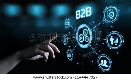 B2B Business Company Commerce Technology Marketing concept. Royalty-Free Stock Photo #1144449827