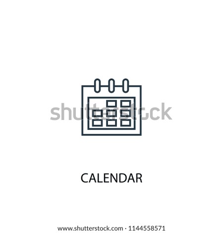 Calendar concept line icon. Simple element illustration. Calendar concept outline symbol design from Workspace set. Can be used for web and mobile UI/UX