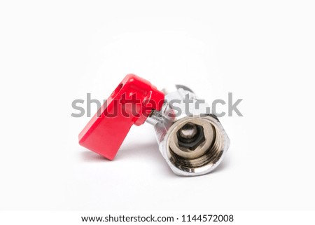 Stopcock ball valve,Valve water on white background
