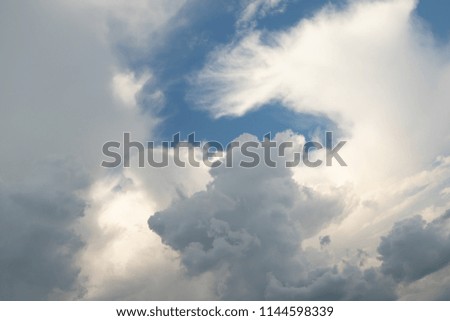 big clouds on a blue sky