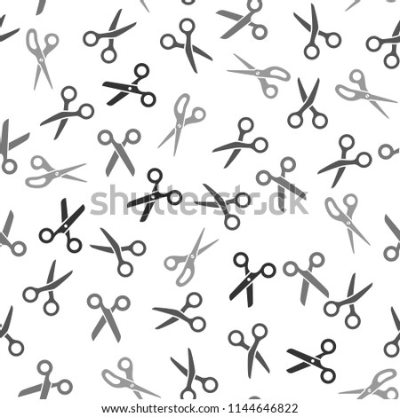 Scissors seamless pattern. Barber shop or tailor theme in vintage colors. Seamless pattern with hairdressing scissors. Sewing background and cloth design.