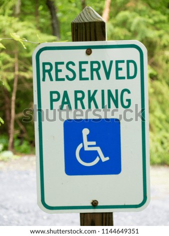 Parking for disabled or wheelchair