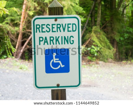 Parking for disabled or wheelchair