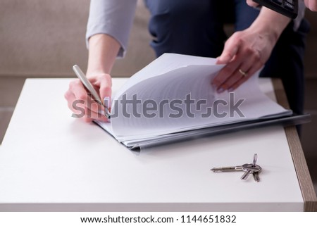 Mortgage agreement is being signed