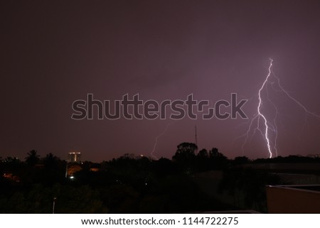 Lightning captured in Bangalore
