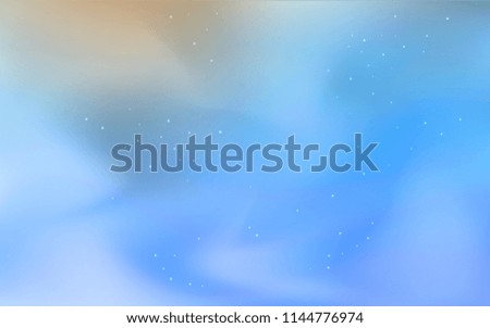 Light BLUE vector template with space stars. Blurred decorative design in simple style with galaxy stars. Best design for your ad, poster, banner.