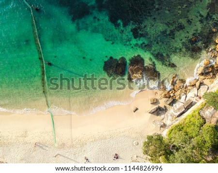 Aerial Photo of Shark Beach on a sunny day