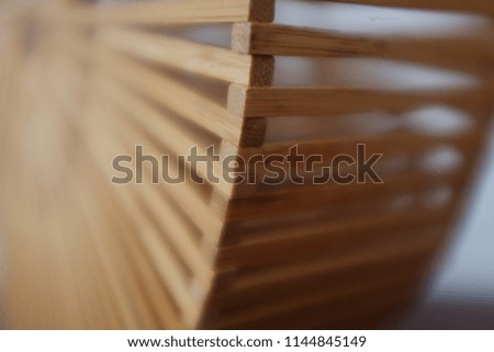 abstract objects of wood pattern of weaving wood wall background in traditional asian