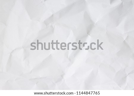 Crumpled, wrinkled sheet of white paper. Background. Web design.