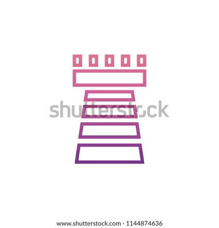 tower icon in gradient style on white background