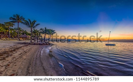 Islamorada Florida Keys Cheeca Lodge Resort Panorama at Sunrise Royalty-Free Stock Photo #1144895789