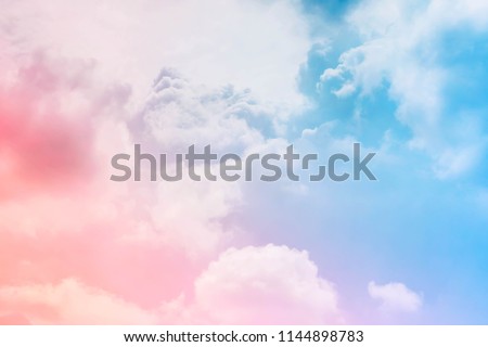 fantasy cloudy sky with pastel gradient filter, nature abstract background.sky pink and blue colors