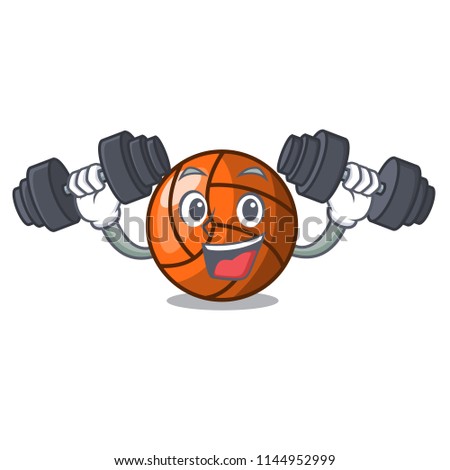 Fitness volleyball character cartoon style