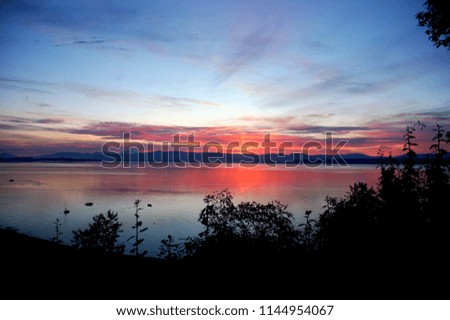 Summer island sunset