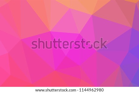 Light Pink, Red vector polygonal background. A completely new color illustration in a polygonal style. Brand new style for your business design.